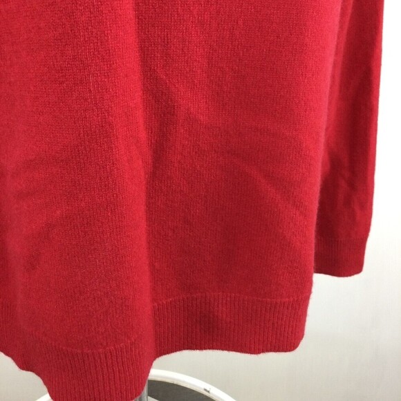 Charter Club Cashmere Luxury Women Crew Neck Pullover Sweater Red Sz L Petite - Picture 7 of 13